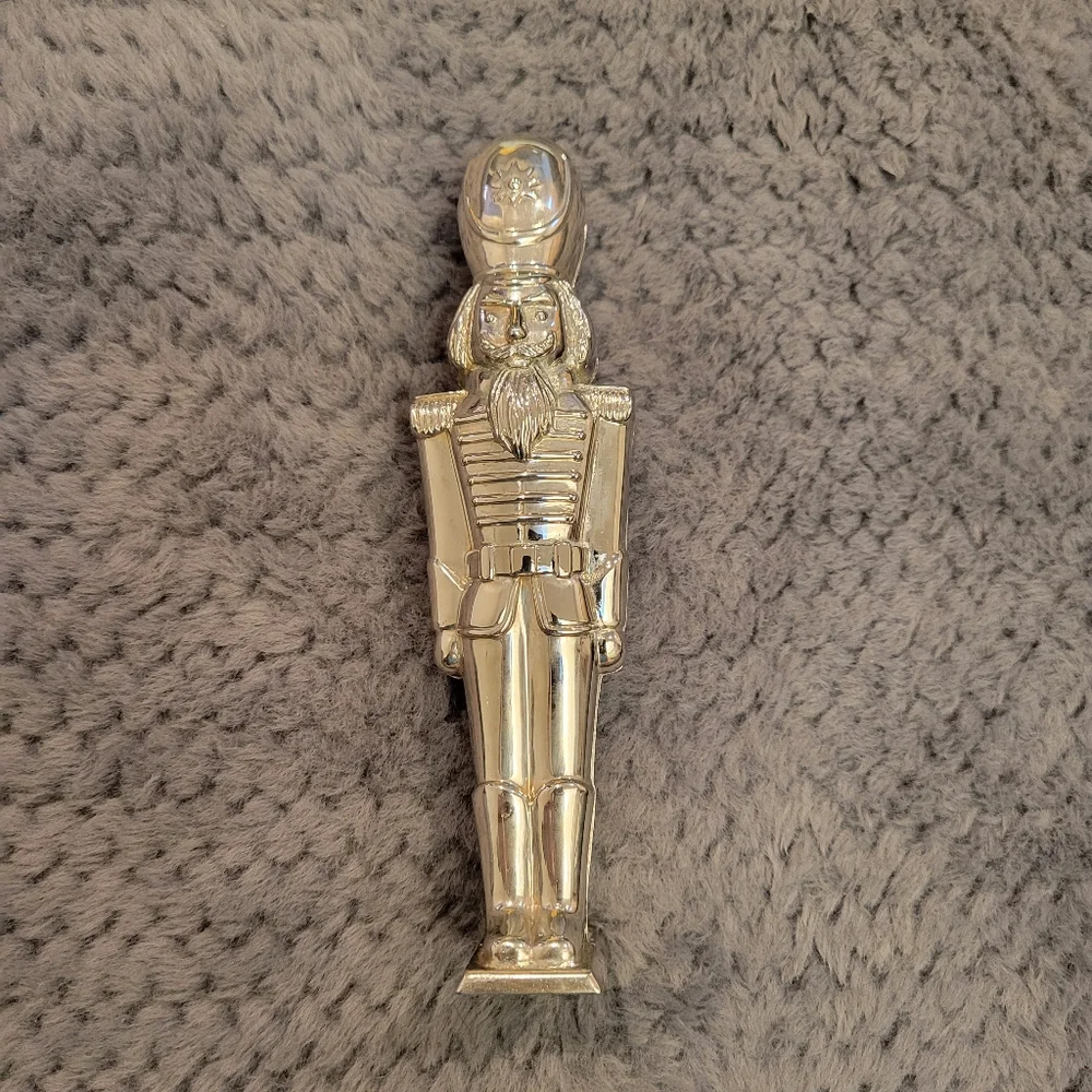 Vtg Godinger Toy Soldier Nutcracker Silver Plated 1995